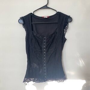 vintage black lace top
